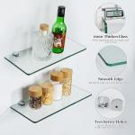 SAYAYO Wall Mounted Glass Shelf with Brackets