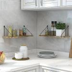 SUMGAR Rustic Wall Mounted Floating Shelves - Set of 2