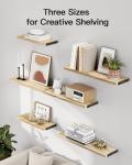 Pipishell Rustic Wood Floating Shelves Set of 6