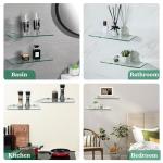 SAYAYO Wall Mounted Glass Shelf with Brackets