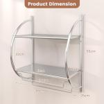 Stylish 2-Tier Chrome Wall Mounted Towel Rack