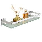 SAYAYO Wall-Mounted Tempered Glass Bathroom Shelf