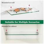 SAYAYO Wall Mounted Glass Shelf with Brackets