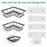 Malajess Wall-Mounted Shower Caddy 3-Pack