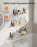 Pipishell Rustic Wood Floating Shelves Set of 6