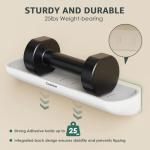 No Drill Bathroom Shelf with Towel Holder