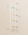 5-Tier Bamboo Storage Shelf in Cloud White