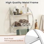 Stylish 2-Tier Chrome Wall Mounted Towel Rack