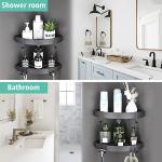 Black Corner Shower Caddy Organizer – 2 Pack