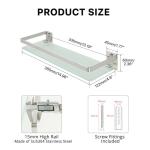 SAYAYO Wall-Mounted Tempered Glass Bathroom Shelf