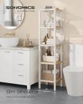 5-Tier Bamboo Storage Shelf in Cloud White