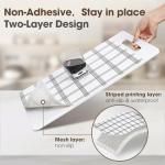 Grey Striped Non-Slip Kitchen Drawer Liners