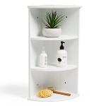 VonHaus White 3-Tier Corner Shelf Unit