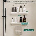 No Drill Bathroom Shelf with Towel Holder