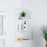 VonHaus White 3-Tier Corner Shelf Unit
