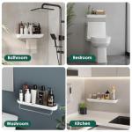 No Drill Bathroom Shelf with Towel Holder