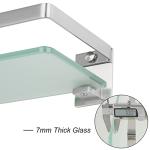 SAYAYO Wall-Mounted Tempered Glass Bathroom Shelf