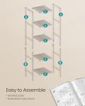5-Tier Bamboo Storage Shelf in Cloud White