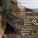 Men's Comfortable High-Top Hiking Boots - Black/Grey