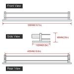 Wall-Mounted Tempered Glass Bathroom Shelf with Rail