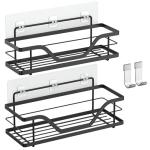 ALOCEO 2-Pack No-Drill Shower Caddy with Hooks