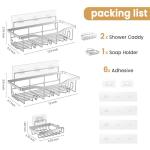 Rustproof Stainless Steel Shower Caddy Set – 3 Pack