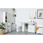 VonHaus White 3-Tier Corner Shelf Unit