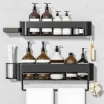 4 Pack Rustproof Shower Caddy – Wall-Mounted Storage