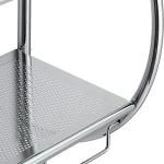 Modern Chrome 2-Tier Bathroom Shelf Unit