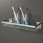 SAYAYO Wall-Mounted Tempered Glass Bathroom Shelf