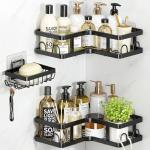 3 Pack Corner Shower Caddy with Hooks