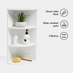 VonHaus White 3-Tier Corner Shelf Unit