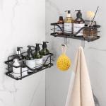 ALOCEO 2-Pack No-Drill Shower Caddy with Hooks