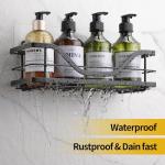 ALOCEO 2-Pack No-Drill Shower Caddy with Hooks