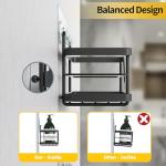 ALOCEO 2-Pack No-Drill Shower Caddy with Hooks