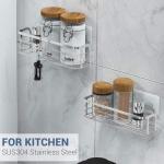 Avoalre No-Drill Shower Shelf Set with Hooks