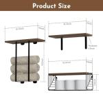 Wood Floating Shelves with Wire Basket Storage