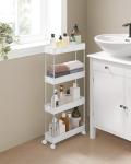 SONGMICS Rolling 4-Tier Storage Cart - Cloud White