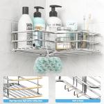 WELDUN No-Drill Stainless Steel Shower Caddy Set
