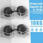 WELDUN No-Drill Stainless Steel Shower Caddy Set
