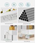 SONGMICS Rolling 4-Tier Storage Cart - Cloud White