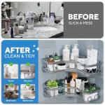 Rustproof Corner Shower Caddy 2-Pack with Adhesive