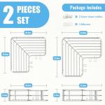 WELDUN No-Drill Stainless Steel Shower Caddy Set