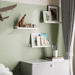 2 Pack No-Drill Adhesive Acrylic Shelves