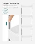 SONGMICS Rolling 4-Tier Storage Cart - Cloud White