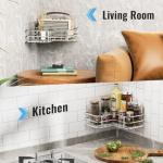 WELDUN No-Drill Stainless Steel Shower Caddy Set