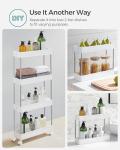 SONGMICS Rolling 4-Tier Storage Cart - Cloud White