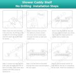 Adhesive No-Drill Shower Caddy Organizers - 2-Pack