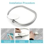 Polished Stainless Steel Self-Adhesive Towel Holder