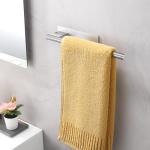 ALOCEO Self-Adhesive Towel Rail - Brushed Silver